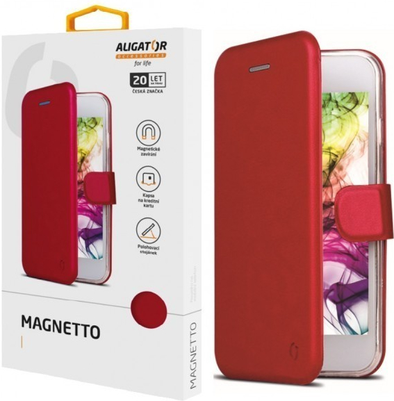 Pouzdro ALIGATOR Magnetto Xiaomi Redmi Note 10 lite, červené