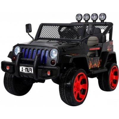 Mamido elektrické autíčko jeep Raptor 4x4 s plameny R-PA.S2388/POM černá