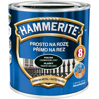 Akzo Nobel Hammerite Přímo na rez hladký 0,7l tmavě zelená