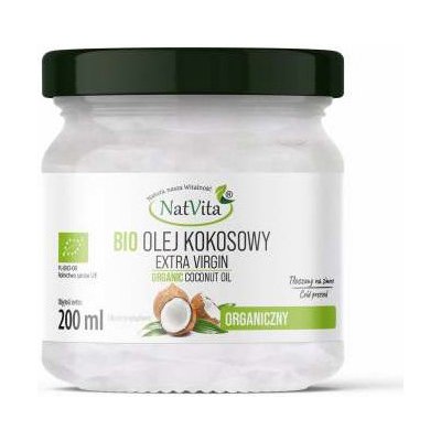 NatVita Bio Organic Extra Virgin Coconut Oil 200 ml – Sleviste.cz
