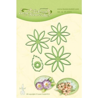 Vyřezávací kovová a embosovací šablona Leabilities Jednoduché květy 5 ks – Hledejceny.cz