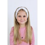 KocourMourek Čelenka bílá s puntíky štětcem tyrkysově růžové se třpytkami – Sleviste.cz
