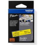 Brother , FLE-6511, černý tisk/žlutý podklad, nelaminovaná, 21mm, 45mm x 10.5mm, 72ks – Zboží Mobilmania