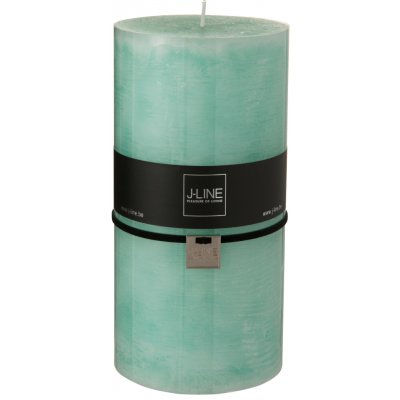 Oválná světle modrá svíčka XXL - 10*10*20 cm - J-Line by Jolipa – Hledejceny.cz