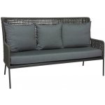 Stern Greta Stern 166x74x102 cm rám lakovaný hliník šedočerný lankový výplet šedý (platin) 100% akryl šedá (silk grey) – Hledejceny.cz