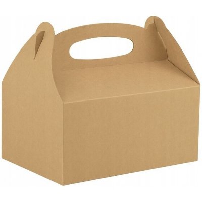 Krabička na výslužku kraftová 19 x 14 x 9 cm 10 ks – Zboží Mobilmania