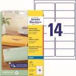 Avery Zweckform Adresní etikety QuickPEEL 25 listů A4 transparentní 99,1 x 38,1 mm pro inkoust J8563-25 – Sleviste.cz