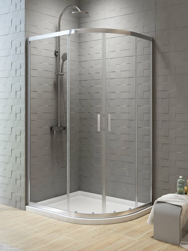 New Trendy New Varia sprchový kout 100x80 cm půlkulatá chrom lesk/průhledné sklo K-5470