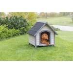 Natura bouda pro psa se sedlovou střechou M 77 x 82 x 88 cm šedá – Zboží Dáma