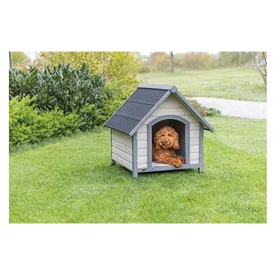 Natura bouda pro psa se sedlovou střechou M 77 x 82 x 88 cm šedá – Zboží Dáma