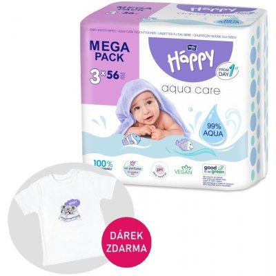 Bella Happy Baby čisticí ubrousky Aqua care 3 x 56 ks – Zboží Mobilmania