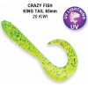 Návnada a nástraha Crazy Fish King Tail 2,5" 20 acid