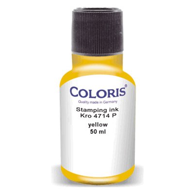 Coloris Razítková barva KRO 4714 P na plasty a gumu žlutá 250 g rychleschnoucí