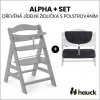 Jídelní židlička HAUCK Alpha+ set 2v1 2023 grey