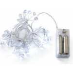 DECOLED LED světýlka na baterie krystalky 1,3 m ledově bílá, 10 diod, čirý kabel IP20, 2× AA – Hledejceny.cz