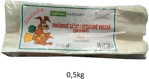 sáčky svačinové 0,5 kg (110x230x45 mm)/ 100 ks od 47 Kč - Heureka.cz