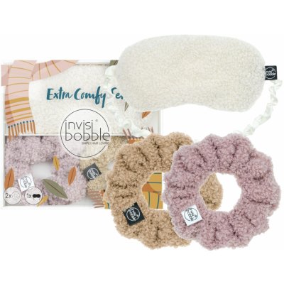 Sada ozdobných gumiček do vlasů a masky na oči Invisibobble Sprunchie Extra Comfy Set – Zboží Dáma