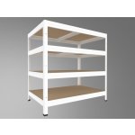 Biedrax Regál 35 x 75 x 90 cm 4 police bílý – Zboží Dáma