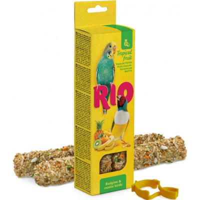 RIO Tyčinky pro andulky drobný exot s tropickým ovocem 2 x 40 g – Zboží Mobilmania