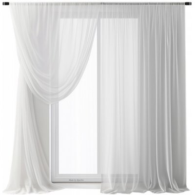 BytoTex Hotová záclona s řasící páskou Nani, 2 ks 200x250 cm, cena za 2 ks – Hledejceny.cz