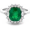 Prsteny Beny Jewellery Zlatý Prsten se Smaragdem a Diamanty 2011735