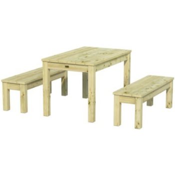 Dřevěný zahradní stůl s lavicemi PALMAKO SANNE 12 zelená impregnace
