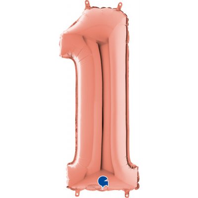 ČÍSLICE ROSE GOLD 1 66 cm 26 – Zboží Mobilmania