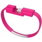 Náramek - nabíjecí kabel s Apple lightning konektorem Barva: Růžová – Zboží Živě