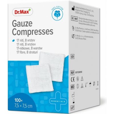 Dr.Max Gauze Compresses 7,5 x7,5 cm 100 ks – Zboží Dáma