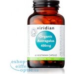 Viridian Organic Astragalus 400 mg 60 kapslí – Hledejceny.cz