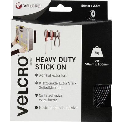 Velcro VEL-EC60245 pásek se suchým zipem lepicí háčková a flaušová část extra silná 2500 mm x 50 mm černá 2.5 m – Zbozi.Blesk.cz