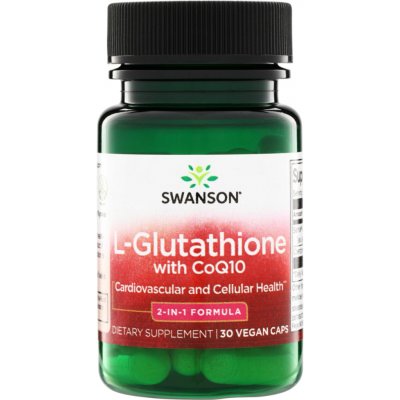 Swanson L-Glutation a Koenzym Q10 30 kapslí – Hledejceny.cz