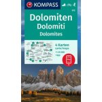 KOMPASS Wanderkarten-Set 672 Dolomiten, Dolomiti, Dolomites 4 Karten 1:35.000 – Hledejceny.cz