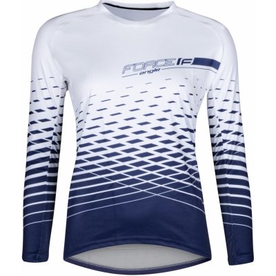 Force MTB ANGLE dlouhý rukáv bílo-modrý dámský – Zboží Mobilmania
