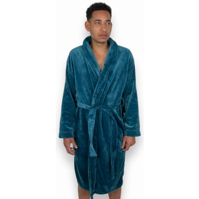 F2F pánský mikroplyšový župan smaragd – Zboží Mobilmania