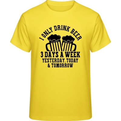 Premium tričko - Pivo Piju Včera dnes a Zítra - zlatá