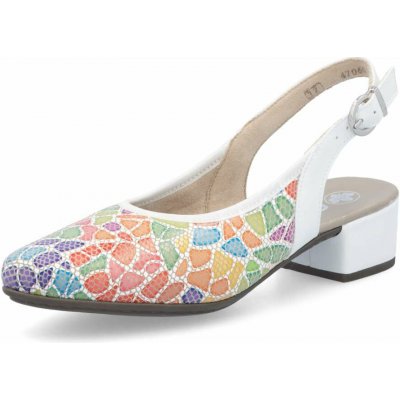 Rieker Dámské kožené lodičky 47060 90 multicolor – Sleviste.cz