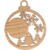 Vánoční dekorace Naše galanterie Dekorace dub měsíc 8cm