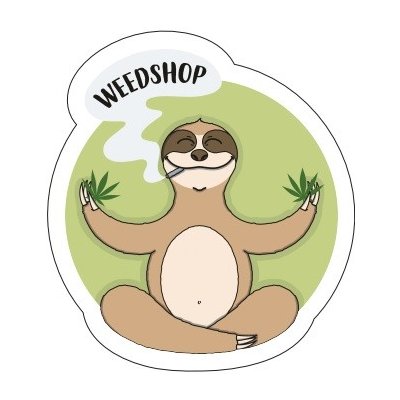WeedShop Samolepka meditující Lenochod – Hledejceny.cz