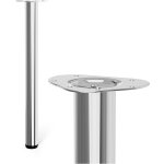 Walteco Nábytková noha kulatá, průměr 60 mm výška 700 mm chromová 50311 – Zboží Mobilmania
