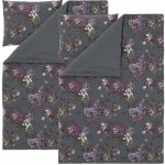 Livarno povlečení z mikrovláknitého saténu květiny/šedá 140x200 70x90 – Sleviste.cz