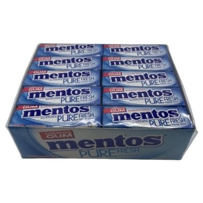 Mentos Pure Fresh Sugarfree Chewing Gum Fresh Mint with Xylitol Karton 40 x 13,5g – Zboží Dáma
