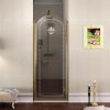 Pevné stěny do sprchových koutů ANTIQUE sprchové dveře otočné, 800mm, pravé, ČIRÉ sklo, bronz GELCO GQ1380RC