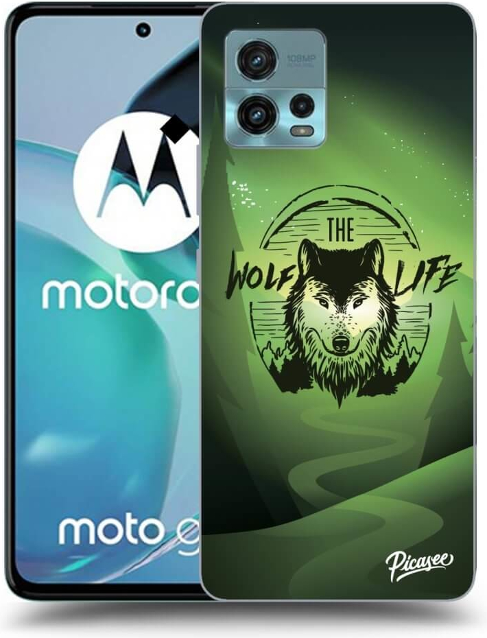 Pouzdro Picasee silikonové Motorola Moto G72 - Wolf life čiré