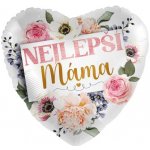 Premioloon Fóliový balonek Nejlepší máma květinový 43 cm – Zboží Dáma