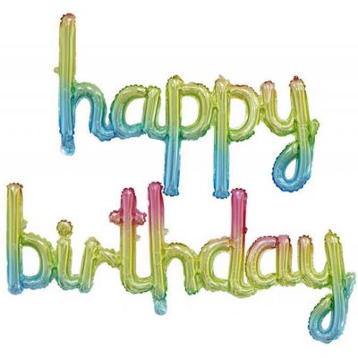 Girlanda Happy Birthday barevná – Sleviste.cz