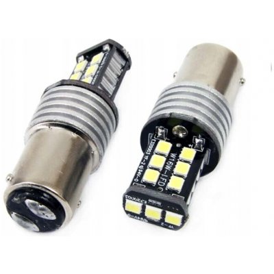 LED AMIO CANBUS 15SMD 2835 7,5W 1157 (P21 / 5W) Bílá 12V / 24V, sada - 2 ks. – Sleviste.cz