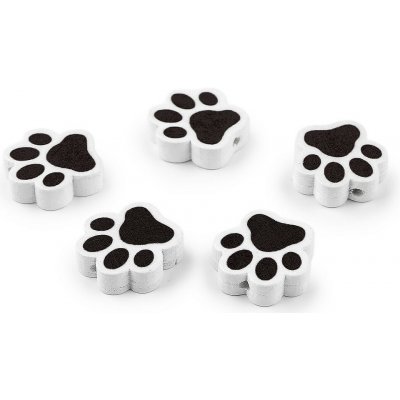 Prima-obchod Dřevěné korálky tlapky 20 x 20 mm černá – Hledejceny.cz