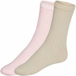 Esmara dámské hebké ponožky 2 páry béžová/růžová – Zboží Dáma