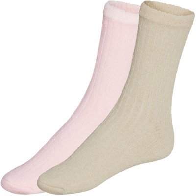 Esmara dámské hebké ponožky 2 páry béžová/růžová – Zboží Dáma